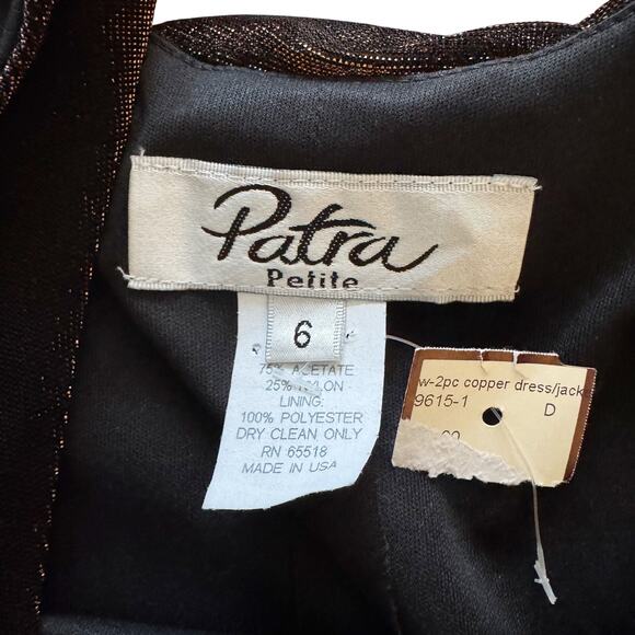 VTG Patra Petite formal Dance 6 Iridescent Brown Copper NWT Vintage Dark Fairy - Picture 9 of 11